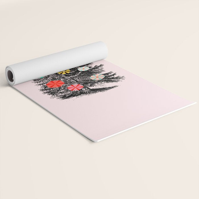 Retro Christmes tree no2 Yoga Mat Gallery Image 2