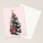 Retro Christmes tree no2 Stationery Card Gallery Image 2
