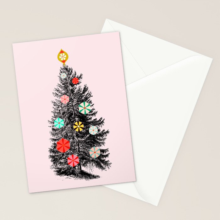 Retro Christmes tree no2 Stationery Card Gallery Image 2