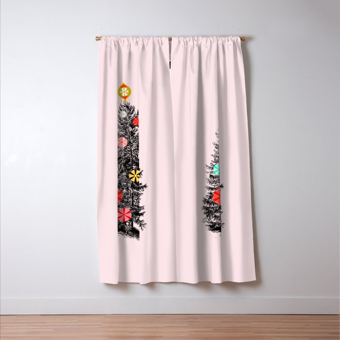 Retro Christmes tree no2 Window Curtain Gallery Image 3