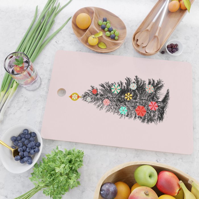 Retro Christmes tree no2 Cutting Board Gallery Image 2