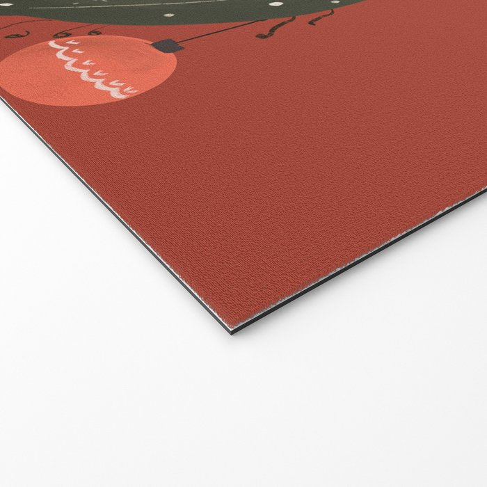 Festive Ho Ho Ho Bauble Red  Welcome Mat Gallery Image 2
