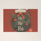 Festive Ho Ho Ho Bauble Red  Welcome Mat Gallery Image 1
