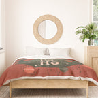Festive Ho Ho Ho Bauble Red  Duvet Cover Gallery Image 3