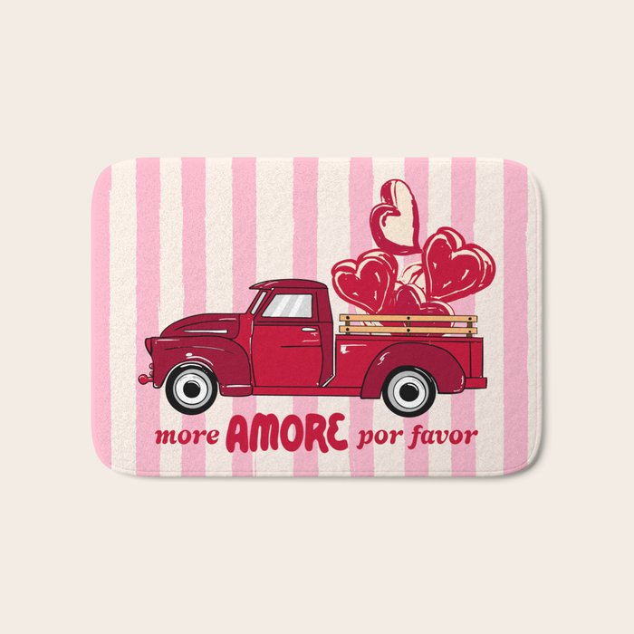 More Amore Por Favor Retro Love Truck Bath Mat Gallery Image 1