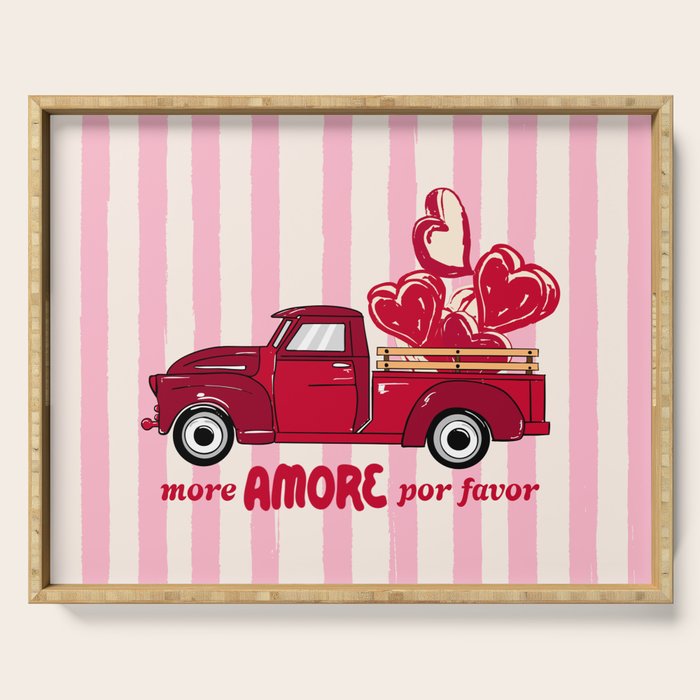 More Amore Por Favor Retro Love Truck Serving Tray Gallery Image 1