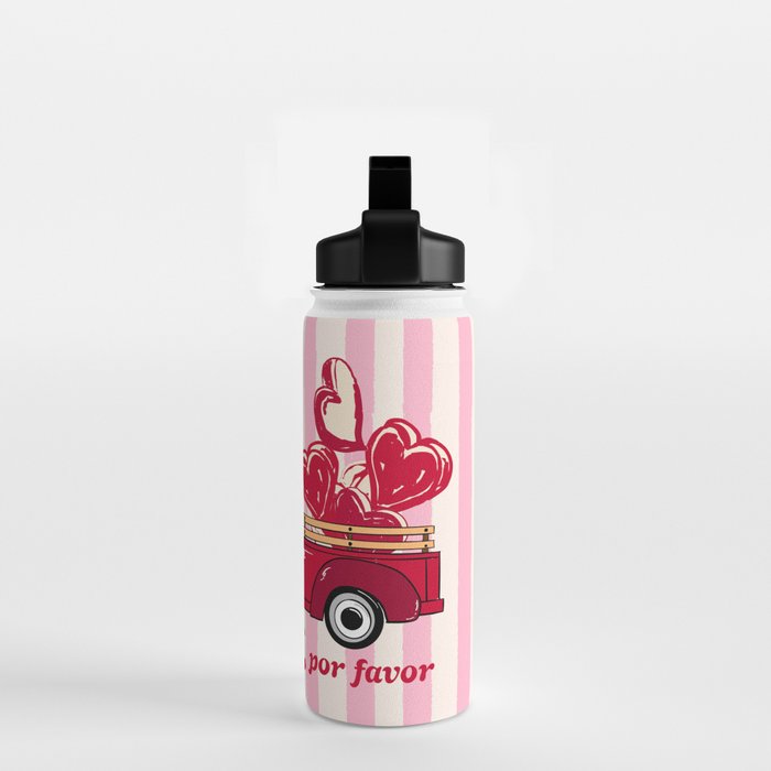 More Amore Por Favor Retro Love Truck Water Bottle Gallery Image 2