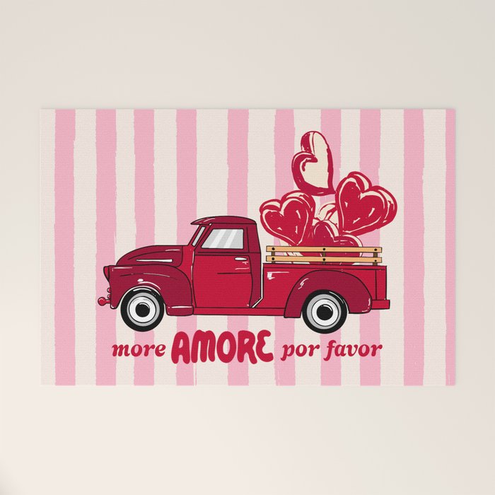 More Amore Por Favor Retro Love Truck Welcome Mat Gallery Image 1