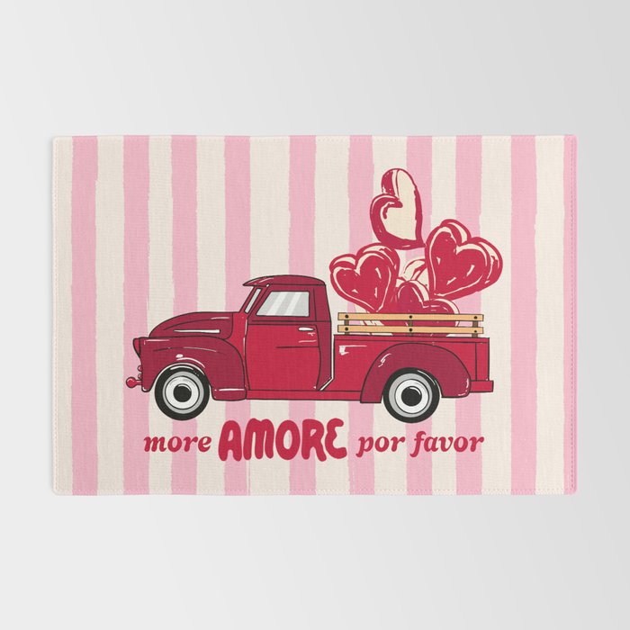 More Amore Por Favor Retro Love Truck Rug Gallery Image 2