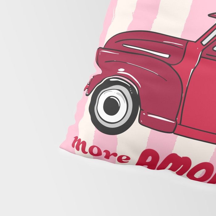 More Amore Por Favor Retro Love Truck Pillow Sham Gallery Image 4