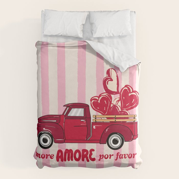 More Amore Por Favor Retro Love Truck Duvet Cover Gallery Image 1