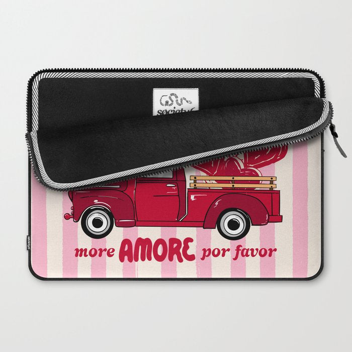 More Amore Por Favor Retro Love Truck Laptop Sleeve Gallery Image 2