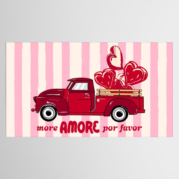 More Amore Por Favor Retro Love Truck Tablecloth Gallery Image 2
