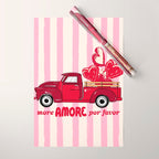More Amore Por Favor Retro Love Truck Wrapping Paper Gallery Image 1