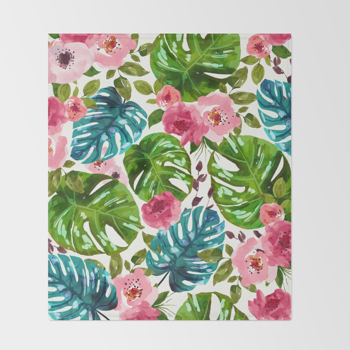 Tropical Shades Throw Blanket Gallery Image 2