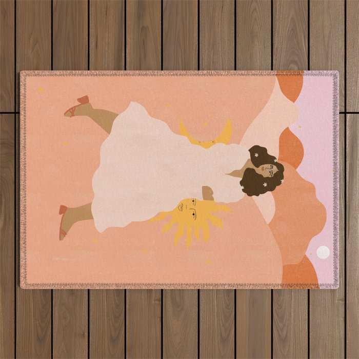 Don't look back in sadness Outdoor Rug Gallery Image 1