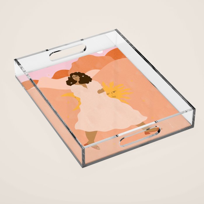 Don't look back in sadness Acrylic Tray Gallery Image 1