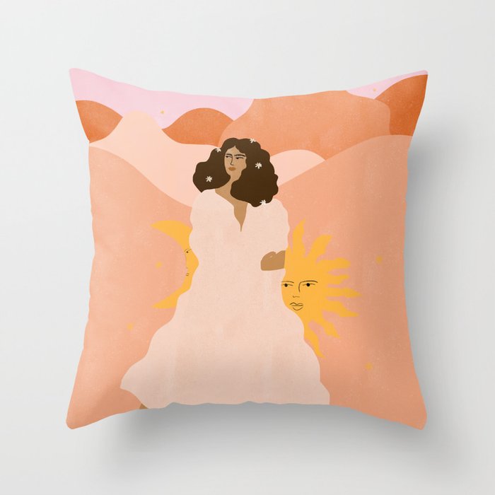 Don't look back in sadness Throw Pillow Gallery Image 1