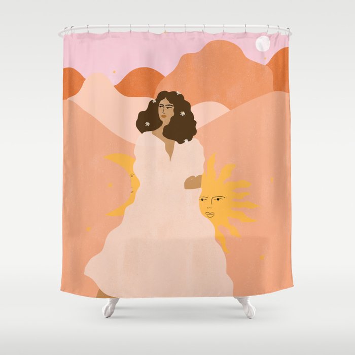 Don't look back in sadness Shower Curtain Gallery Image 1