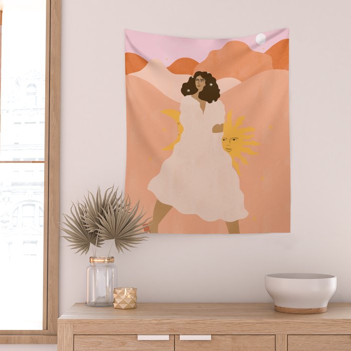 Don't look back in sadness Wall Tapestry Gallery Image 2