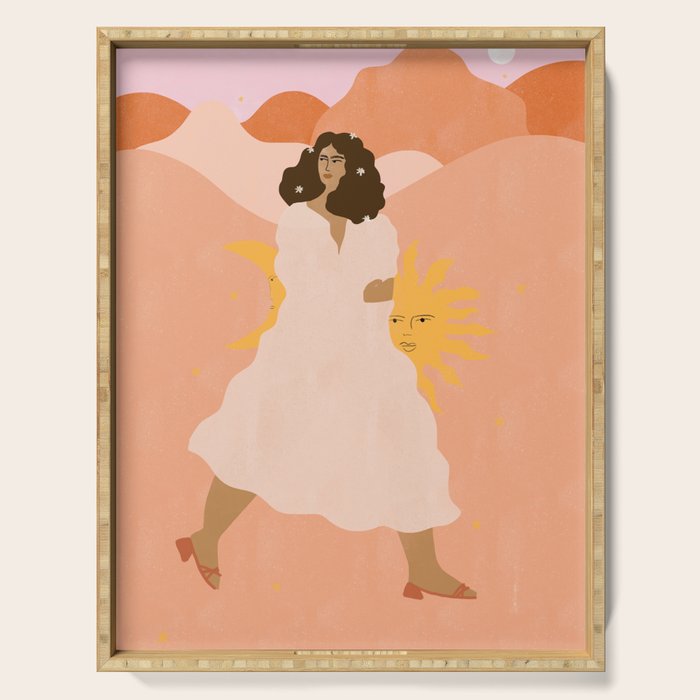 Don't look back in sadness Serving Tray Gallery Image 1