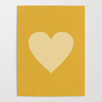 Cute Minimal Heart in Mustard Poster Gallery Image 4