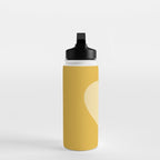 Cute Minimal Heart in Mustard Water Bottle Gallery Image 3