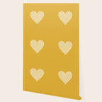 Cute Minimal Heart in Mustard Wallpaper Gallery Image 2