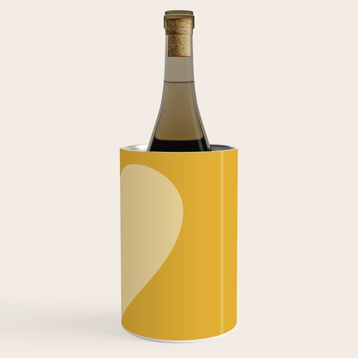 Cute Minimal Heart in Mustard Wine Chiller Gallery Image 3