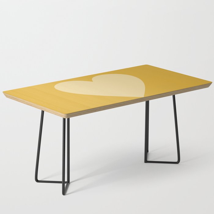 Cute Minimal Heart in Mustard Coffee Table Gallery Image 1