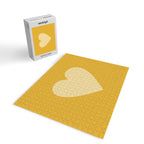 Cute Minimal Heart in Mustard Jigsaw Puzzle Gallery Image 2