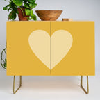 Cute Minimal Heart in Mustard Credenza Gallery Image 1