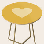 Cute Minimal Heart in Mustard Side Table Gallery Image 2