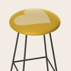 Cute Minimal Heart in Mustard Stool Gallery Image 2