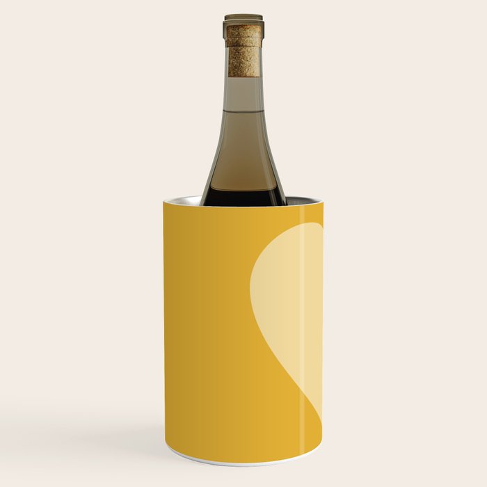 Cute Minimal Heart in Mustard Wine Chiller Gallery Image 2