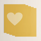 Cute Minimal Heart in Mustard Wrapping Paper Gallery Image 3