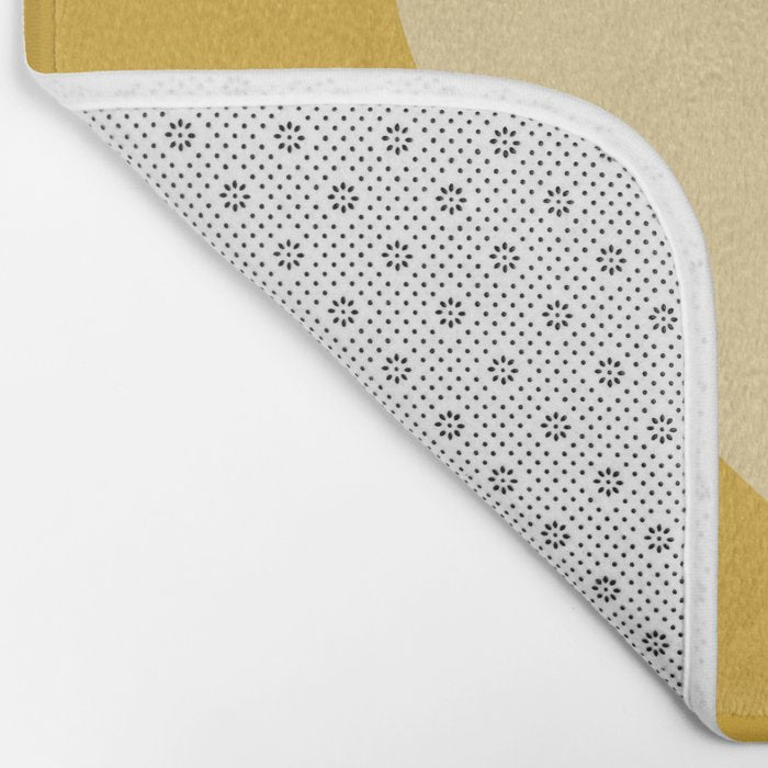 Cute Minimal Heart in Mustard Bath Mat Gallery Image 2