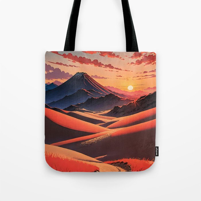 Walk to Kaniji - A Contemporary Ukiyo-e Nature Landscape Tote Bag Gallery Image 1