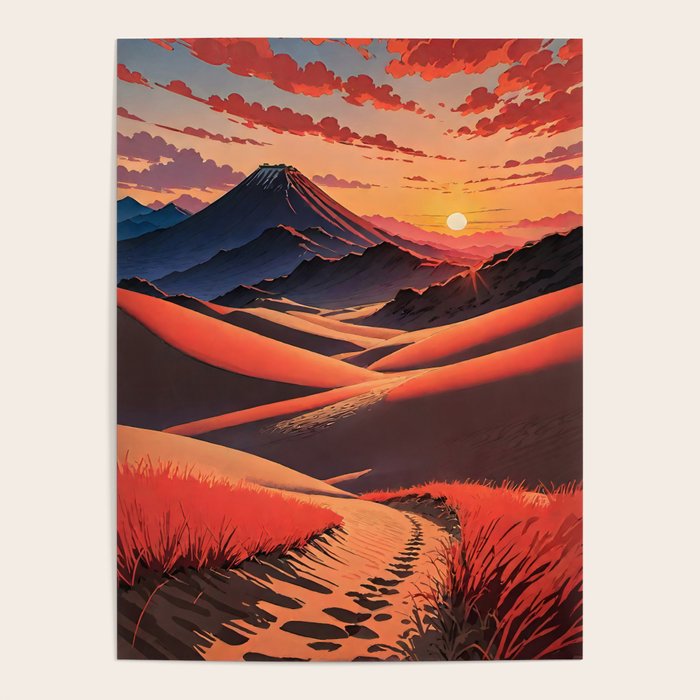 Walk to Kaniji - A Contemporary Ukiyo-e Nature Landscape Poster Gallery Image 4