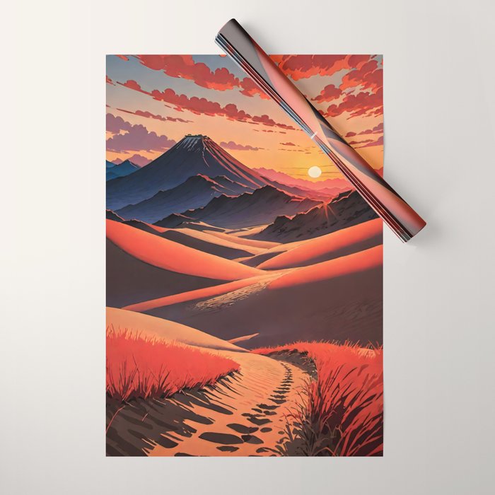 Walk to Kaniji - A Contemporary Ukiyo-e Nature Landscape Wrapping Paper Gallery Image 1