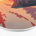 Walk to Kaniji - A Contemporary Ukiyo-e Nature Landscape Bath Mat Gallery Image 3