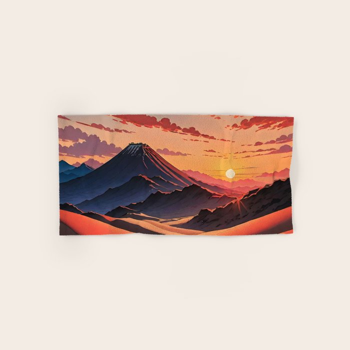 Walk to Kaniji - A Contemporary Ukiyo-e Nature Landscape Bath Towel Gallery Image 1