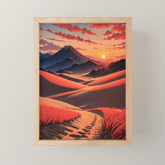 Walk to Kaniji - A Contemporary Ukiyo-e Nature Landscape Mini Art Print Gallery Image 1