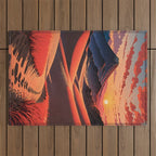Walk to Kaniji - A Contemporary Ukiyo-e Nature Landscape Outdoor Rug Gallery Image 1