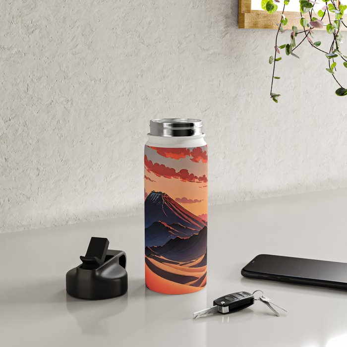 Walk to Kaniji - A Contemporary Ukiyo-e Nature Landscape Water Bottle Gallery Image 4