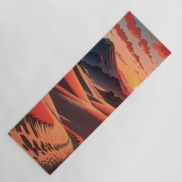 Walk to Kaniji - A Contemporary Ukiyo-e Nature Landscape Yoga Mat Gallery Image 1
