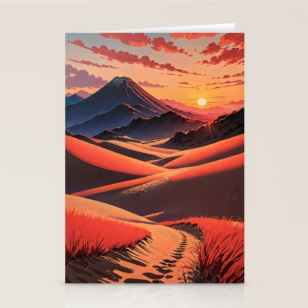 Walk to Kaniji - A Contemporary Ukiyo-e Nature Landscape Stationery Card Gallery Image 2
