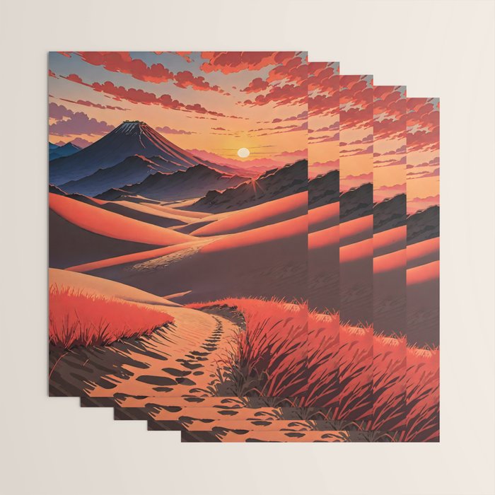 Walk to Kaniji - A Contemporary Ukiyo-e Nature Landscape Wrapping Paper Gallery Image 3