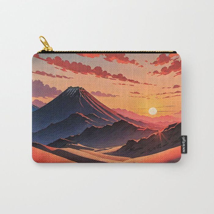 Walk to Kaniji - A Contemporary Ukiyo-e Nature Landscape Carry All Pouch Gallery Image 1