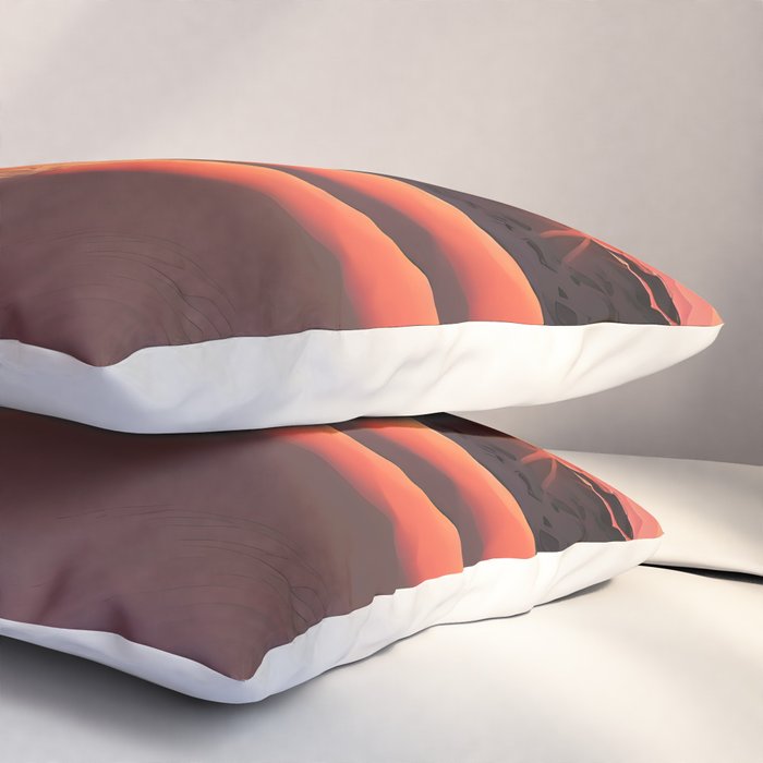Walk to Kaniji - A Contemporary Ukiyo-e Nature Landscape Pillow Sham Gallery Image 3